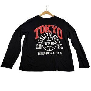 Original Use Tokyo Athletic Dept Graphic Long Sleeve Shirt Black Mens Large